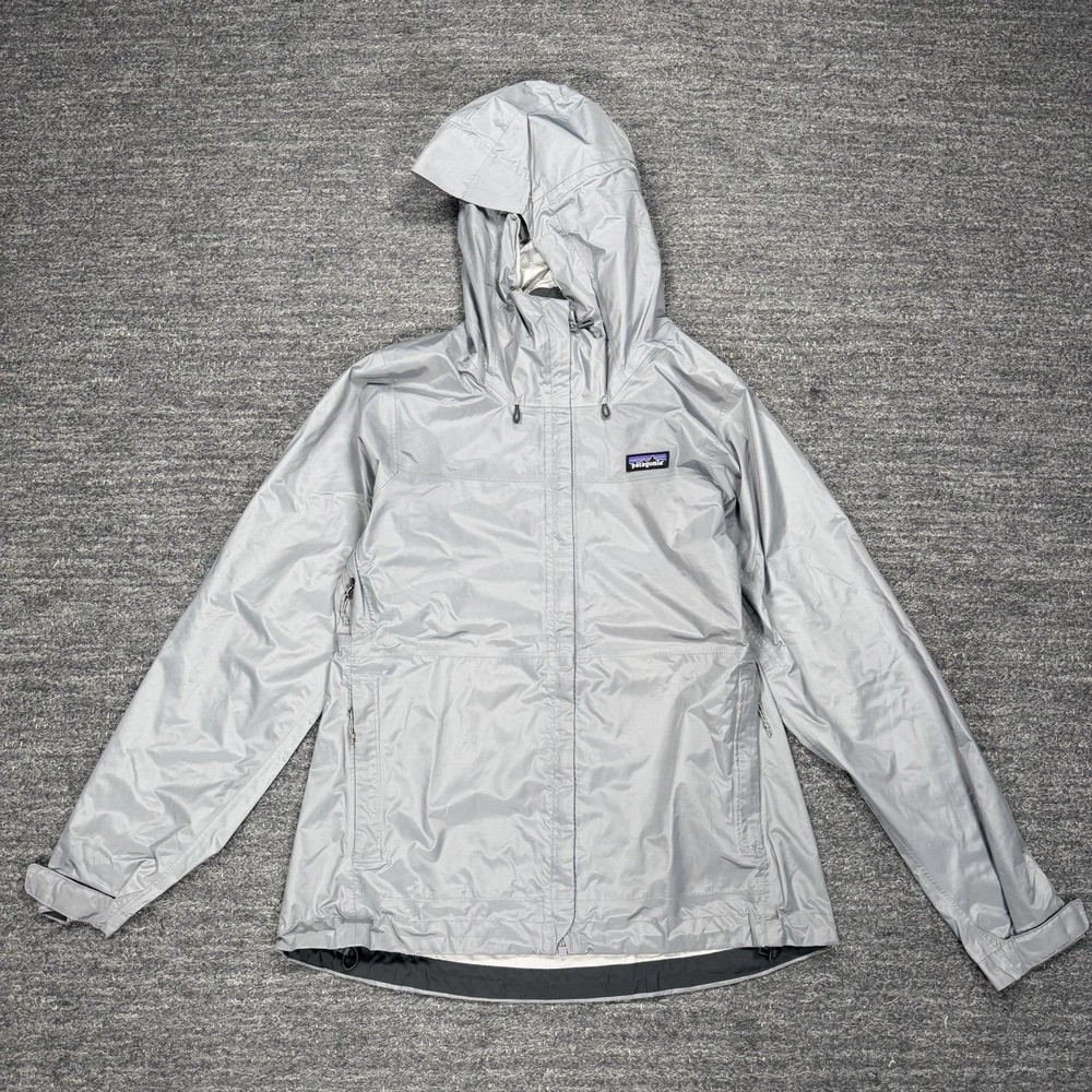 Patagonia Torrentshell H2NO Rain Jacket Women Small Gray Full Zip Outdoor Nature